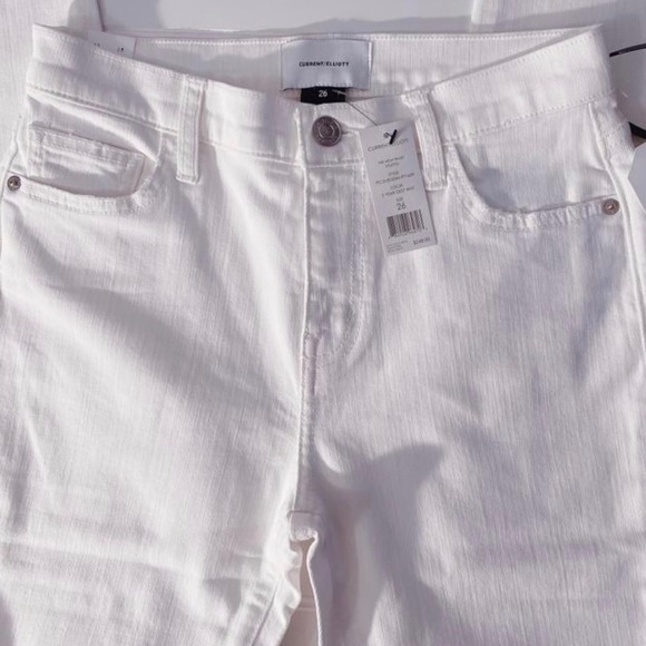 Current Elliot White high waisted distressed Jeans - Picture 3 of 5